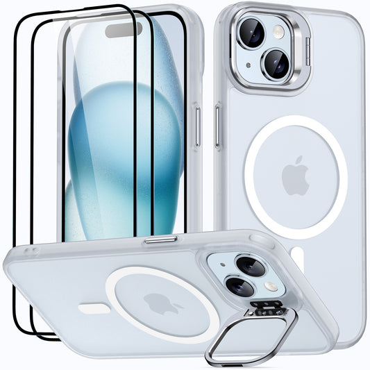 JAME for iPhone 15 Case with Stand, Clear