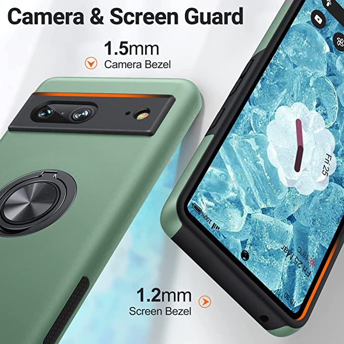 For Google Pixel 7A Case Slim Silicone Shockproof Phone Cover + Screen  Protector